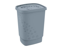 Koš na prádlo Flowers 55 l, šedý