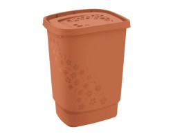 Koš na prádlo Flowers 55 l, terakota