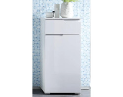 Koupelnová boční skříňka Spice, lesklá bílá