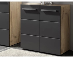 Koupelnová skříňka pod umyvadlo Vista 60 cm, dub viking/černá