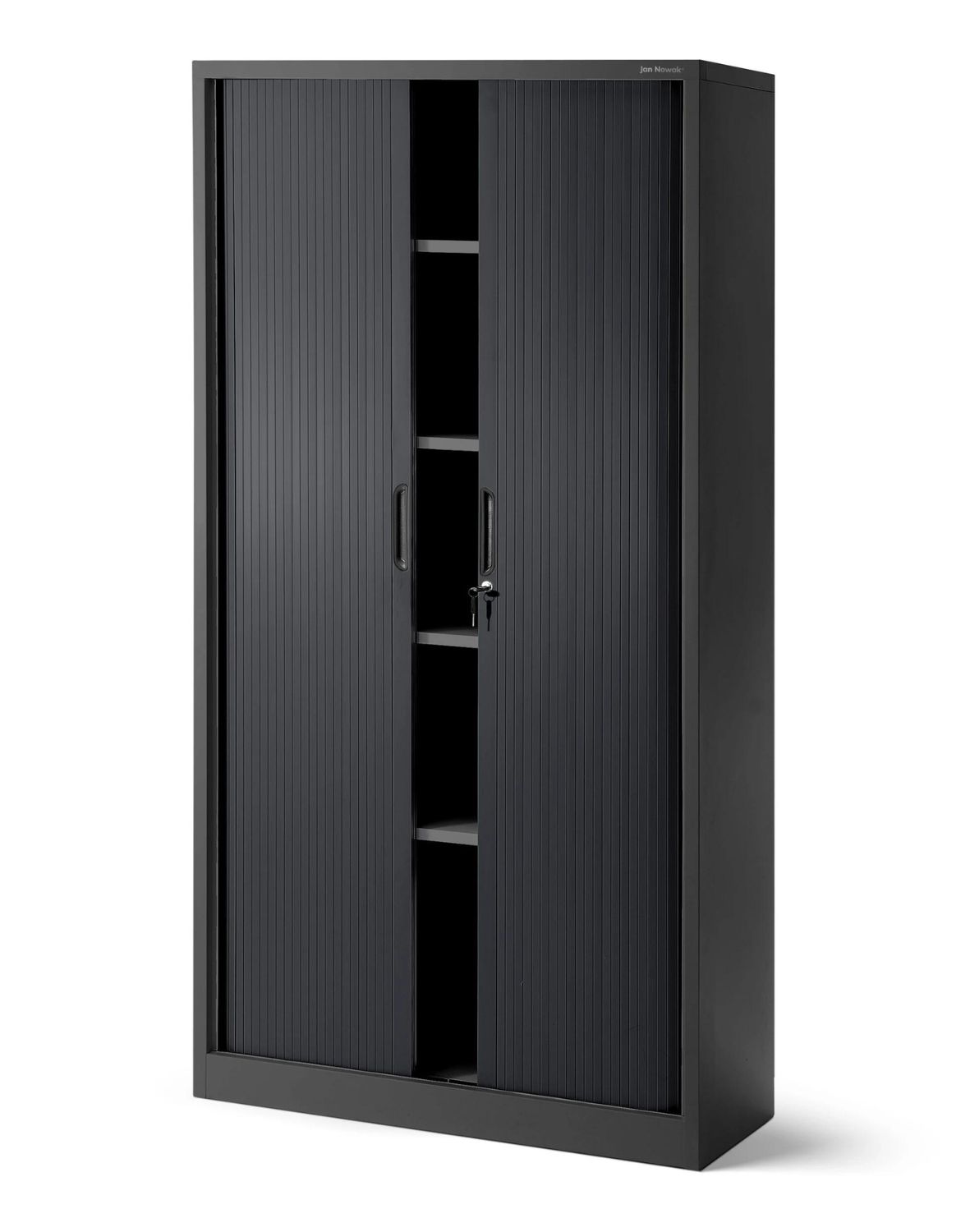 Kovová kancelářská skříň DAMIAN s posuvnými dveřmi: antracit (996)