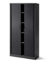 Kovová kancelářská skříň DAMIAN s posuvnými dveřmi: antracit (996)