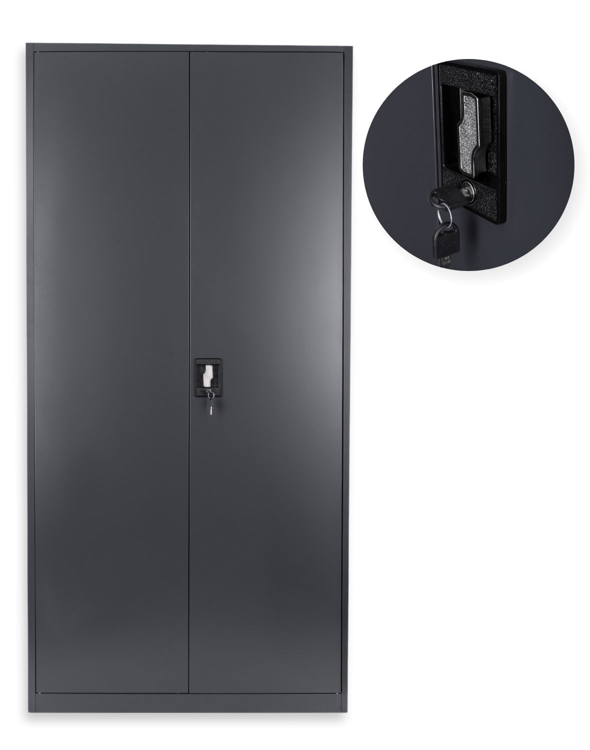 Kovová kancelářská skříň na dokumenty Geneva: antracitová