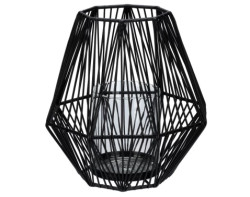 Kovová lucerna 16x17 cm, černá