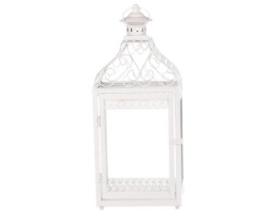 Kovová lucerna Mirja 50 cm, bílá antik