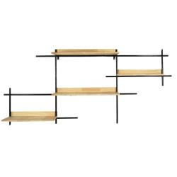 Kovová nástěnná police SQUARE 114x50 cm