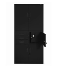 Kovová skříň Filip II s trezorem: černá (1060)