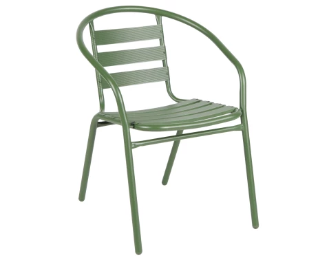 Kovová zahradní židle Bruto, zelená