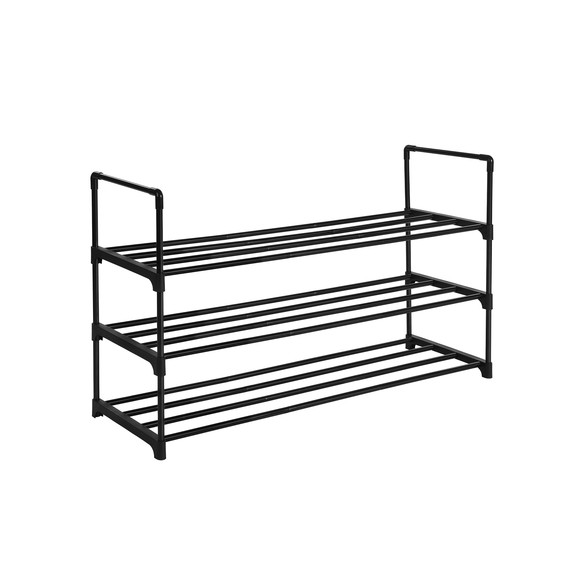Kovový botník SHORAC 92x30,5x55 cm černý