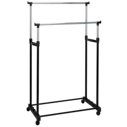 Kovový dvouřadý pojízdný věšák CABINET