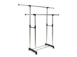 Kovový dvouřadý pojízdný věšák TYSK