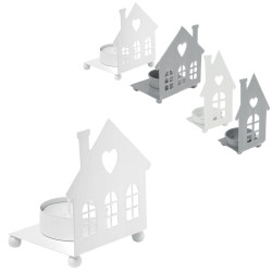 Kovový svícen SMALL HOUSES  - více variant