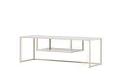 Kovový TV stolek RIVERSIDE 120x40cm, béžový