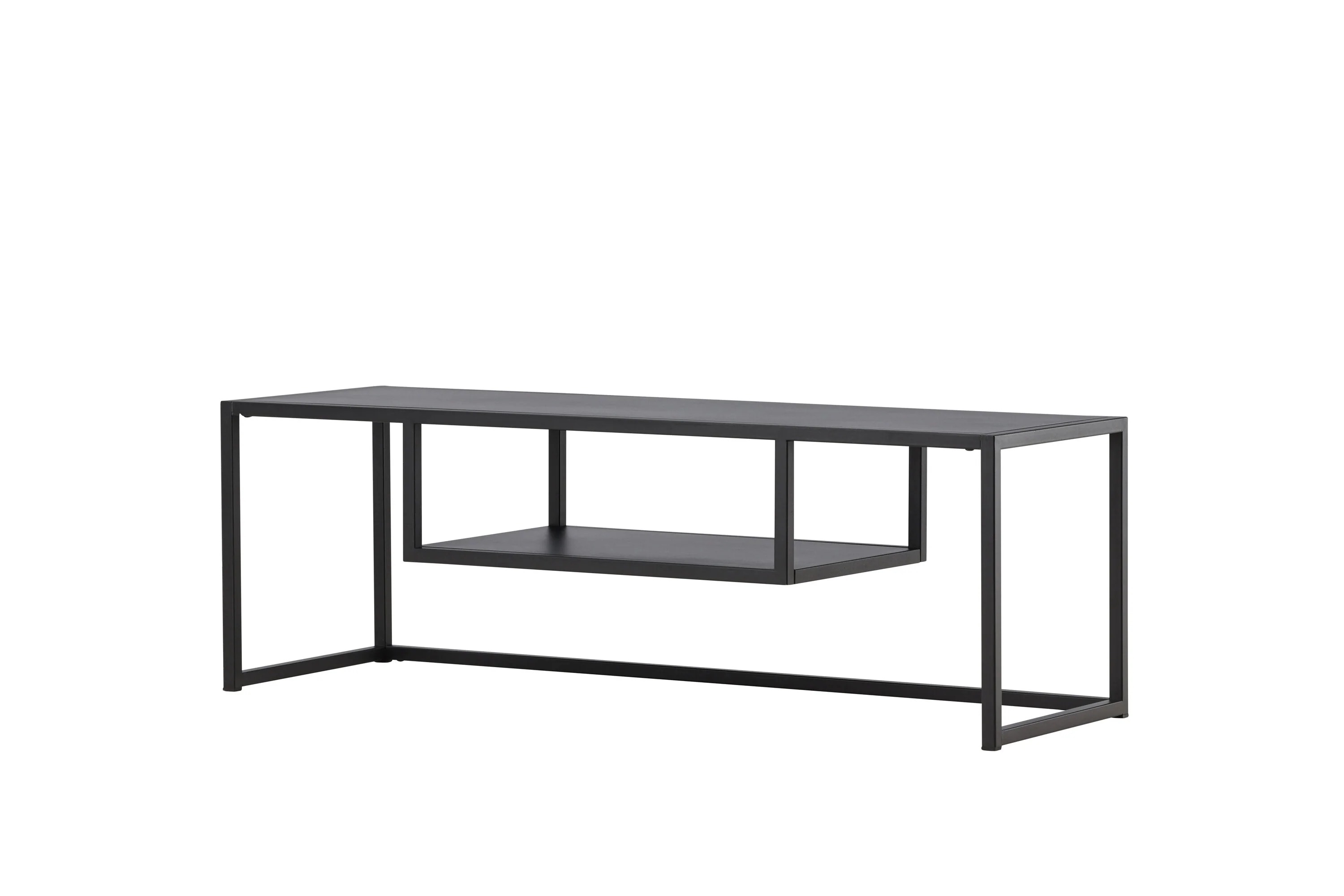 Kovový TV stolek RIVERSIDE 120x40cm, černý