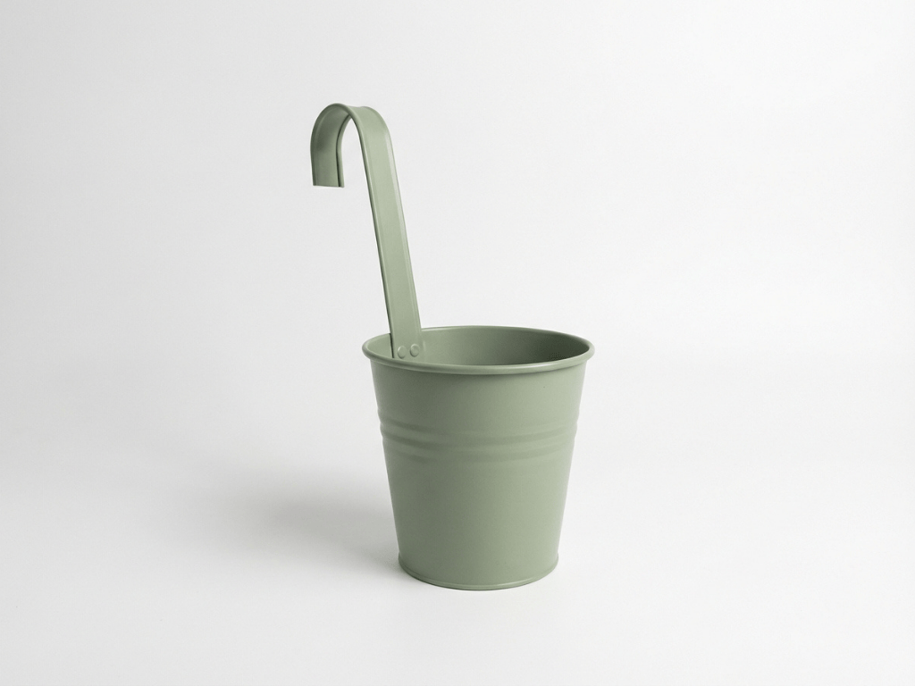 Kovový závěsný květináč VERLO, průměr 13cm - více barev Barva: Zelená
