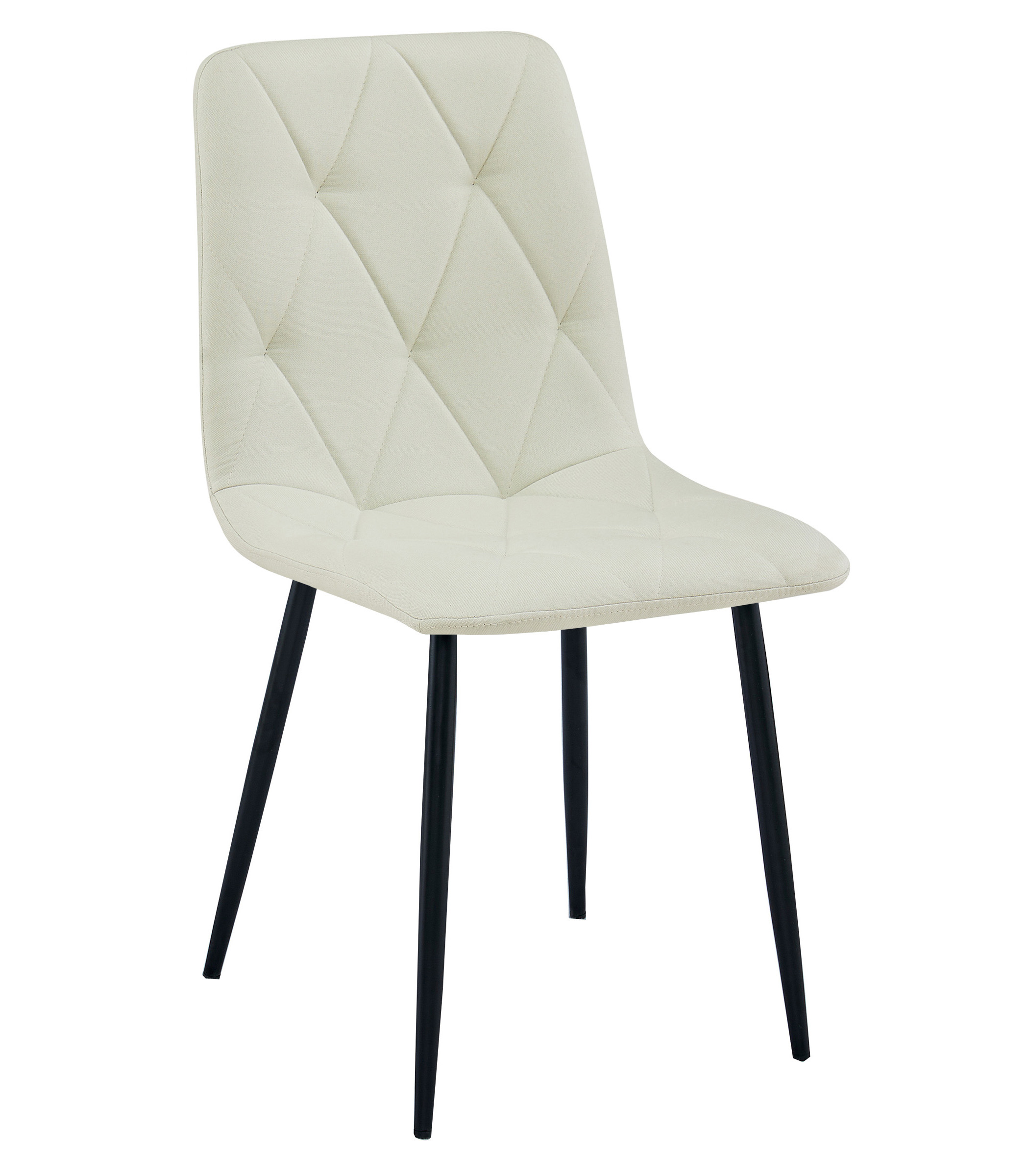 Krémová jídelní židle LIBRA s černými nohami