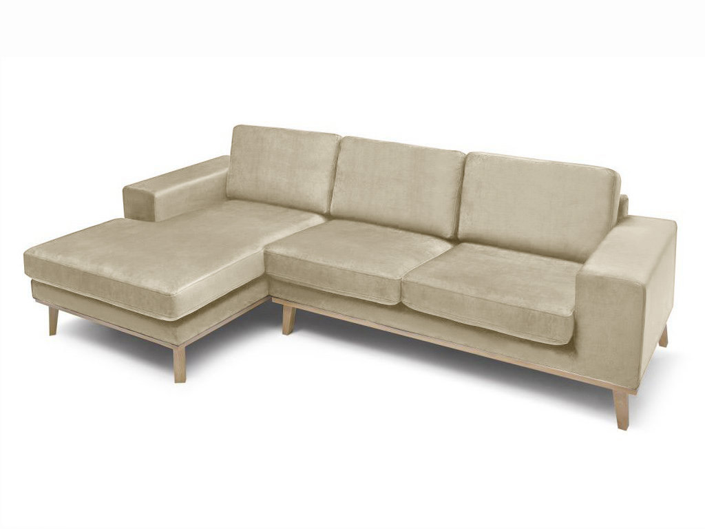 Krémová rohová sedací souprava MOON Varianta: Pravý roh