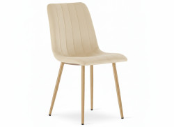 Krémová sametová židle LAVA BUTTER CREAM