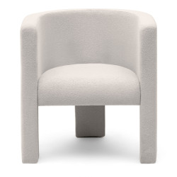 Krémové designové křeslo MILU