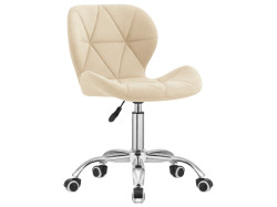 Krémové kancelářské křeslo AVOLA VELVET