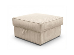 Krémový taburet SMART COSARO s úložným prostorem 65x65 cm
