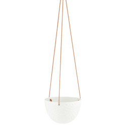 Krémový závěsný květináč LOKAI