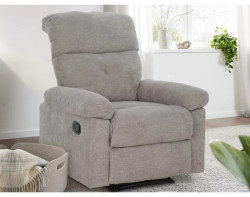 Křeslo Elza, šedá látka, s polohováním