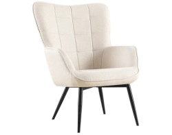 Křeslo Hannah, světle béžová tkanina