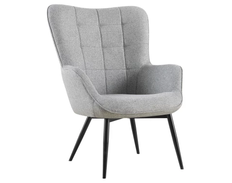 Křeslo Hannah, světle šedá tkanina