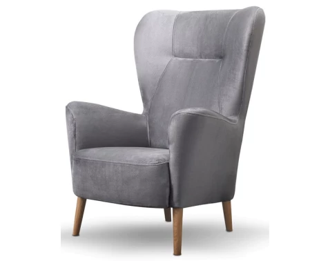 Křeslo Next, šedá látka/nohy přírodní dub