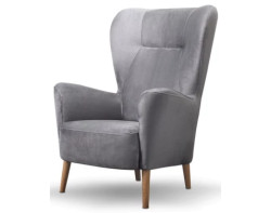 Křeslo Next, šedá látka/nohy přírodní dub