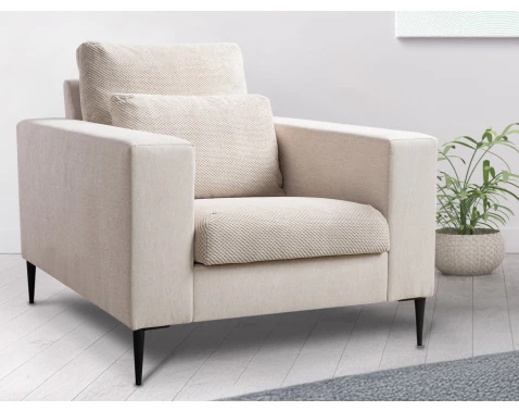 Křeslo Romeo, béžová strukturovaná látka