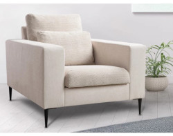 Křeslo Romeo, béžová strukturovaná látka