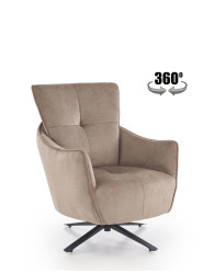 Křeslo Scampi, otočné 360°, cappuccino