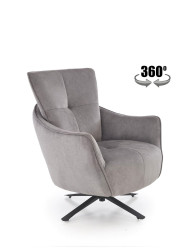 Křeslo Scampi, otočné 360°, šedé