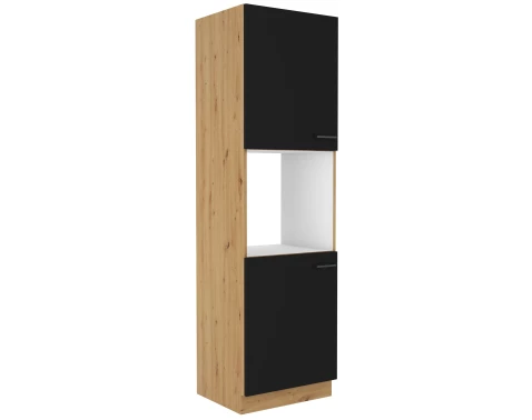 Kuchyňská skříň pro vestavnou troubu Modena, 60 cm, dub artisan/černá