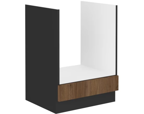 Kuchyňská skříňka pro vestavnou troubu Monza, 60 cm, ořech/černá