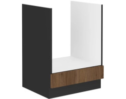 Kuchyňská skříňka pro vestavnou troubu Monza, 60 cm, ořech/černá