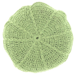 Kulatý dekorační polštářek DORA 45 cm, světle zelený