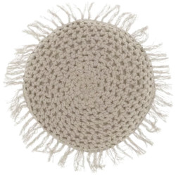 Kulatý dekorační polštářek TUFO 45 cm, šedý