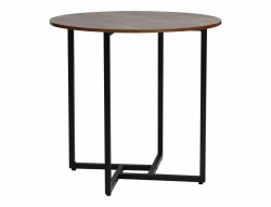 Kulatý jídelní stůl ALTO II 80 cm, dekor rustikálně hnědá