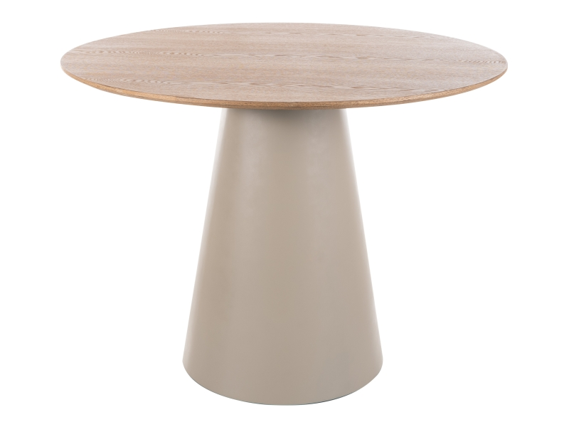 Kulatý jídelní stůl ANGEL 100x100 cm, dekor dub/kašmír