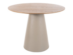 Kulatý jídelní stůl ANGEL 100x100 cm, dekor dub/kašmír