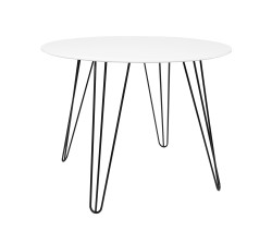 Kulatý jídelní stůl HARRY 100x100, bílý