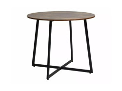 Kulatý jídelní stůl LUNA 90 cm, rustikálně hnědá