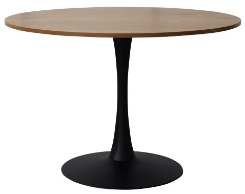 Kulatý jídelní stůl Ronduel, 110 cm, černý/dub
