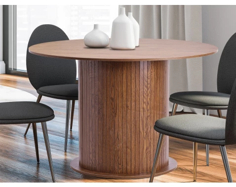 Kulatý jídelní stůl Seline, 120 cm, dub