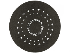 Kulatý jutový koberec MAYA 100 cm, černý