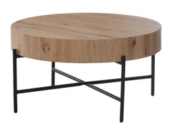 Kulatý konferenční stolek Antonia, 80 cm, dub artisan