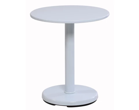 Kulatý odkládací stolek Henrik, 42 cm, leskle bílý